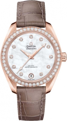 Buy this new Omega Aqua Terra 150m Master Co-Axial 34mm 220.58.34.20.55.001 ladies watch for the discount price of £18,990.00. UK Retailer.